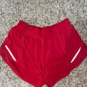Red Lululemon Shorts size 6